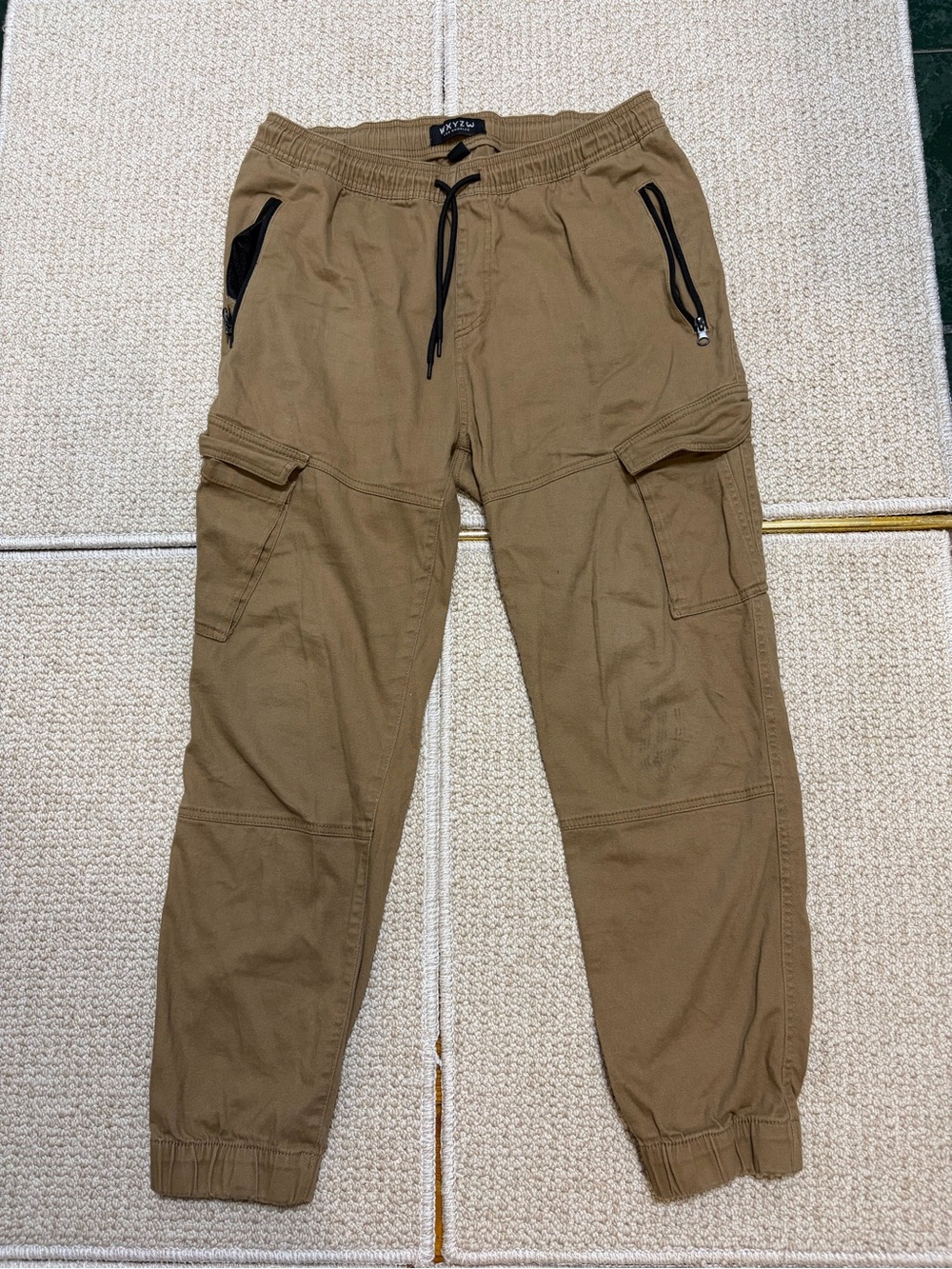 WXYZ Los Angeles Men’s L Brown Cargo Jogger Pants Utility Gorpcore Casual